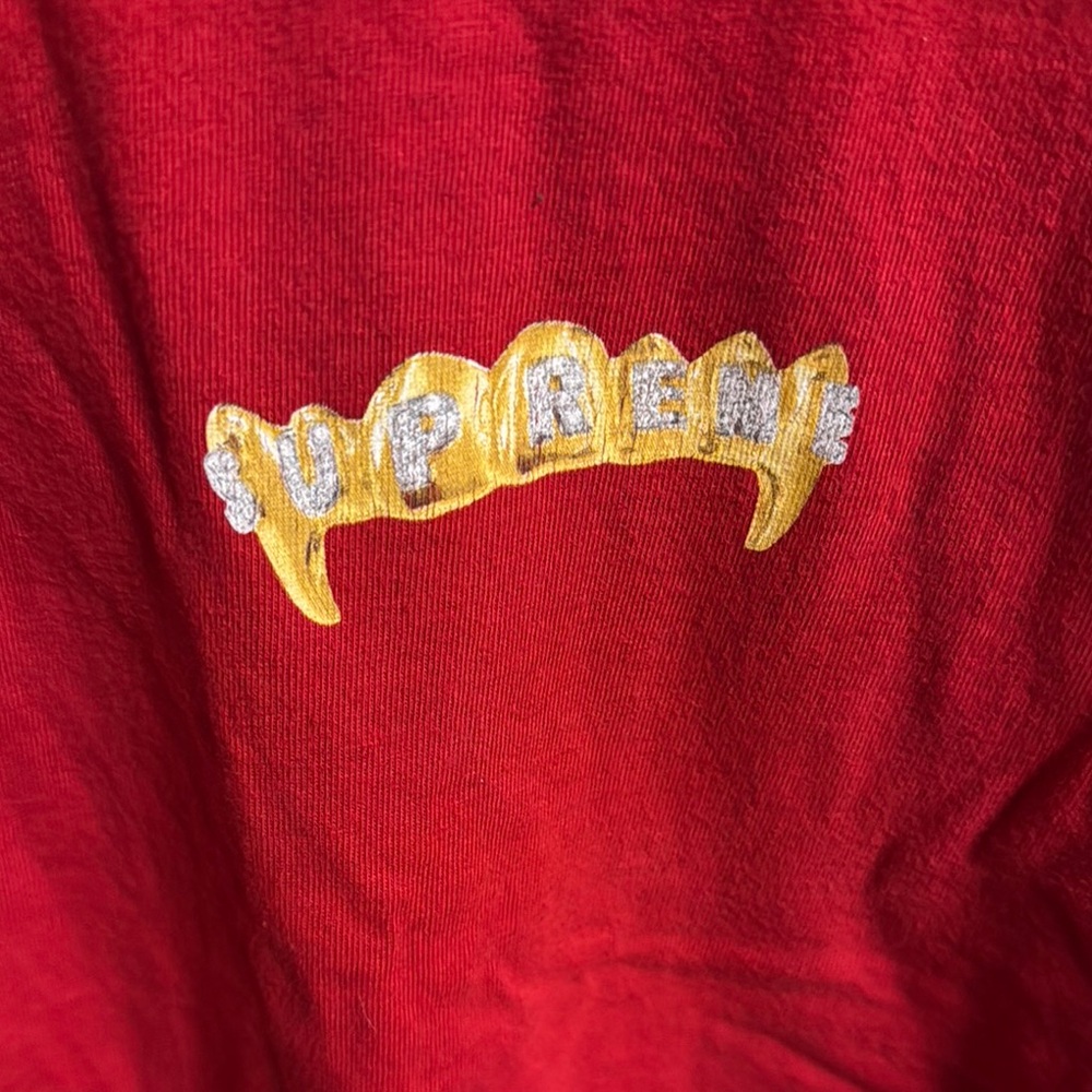 Supreme Red and Yellow Short Sleeve Tee